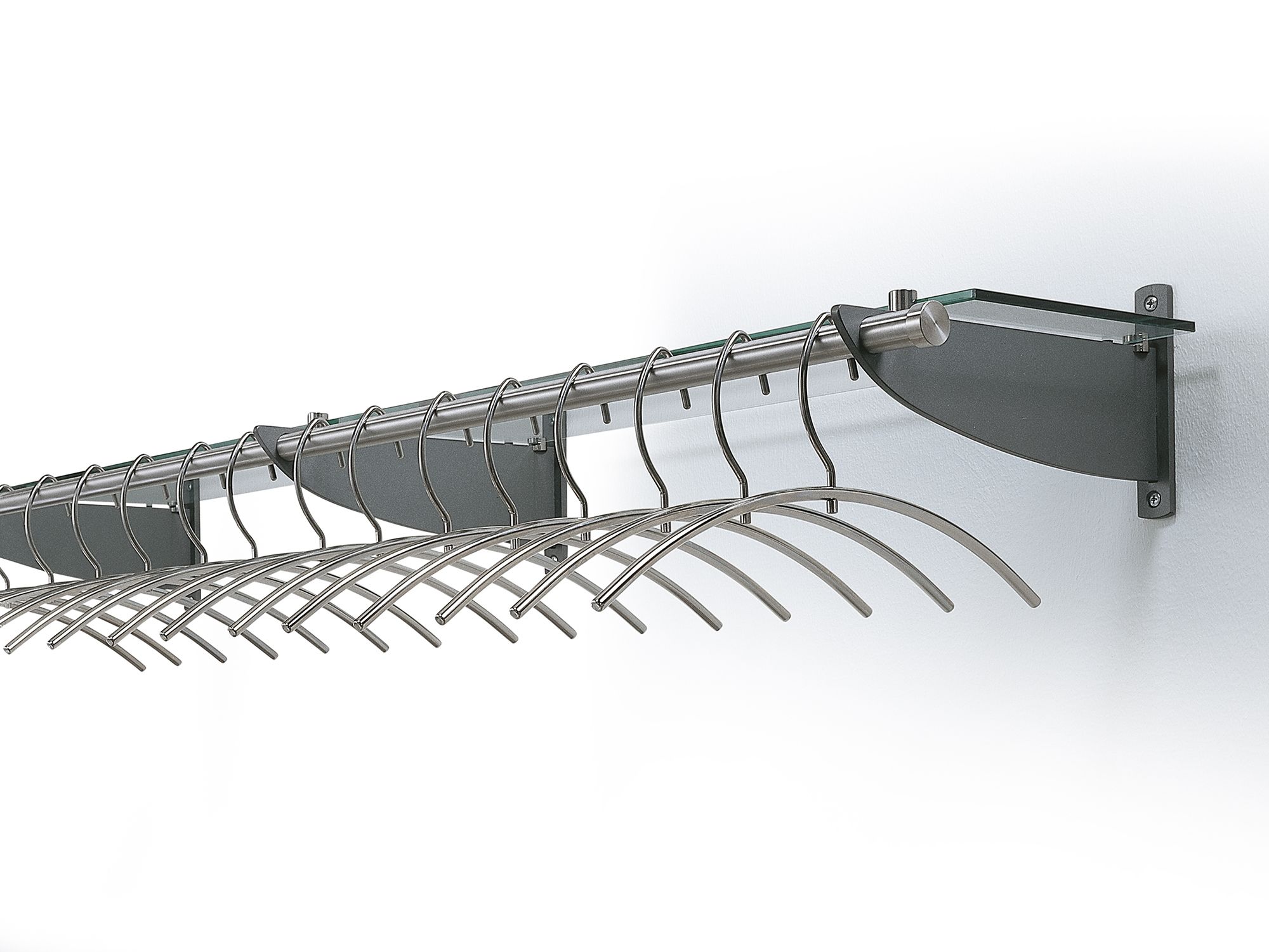 Стальная и стеклянная вешалка / полка SCHNEEWEISS interior Fin ARCH-00042838 - Вид №1