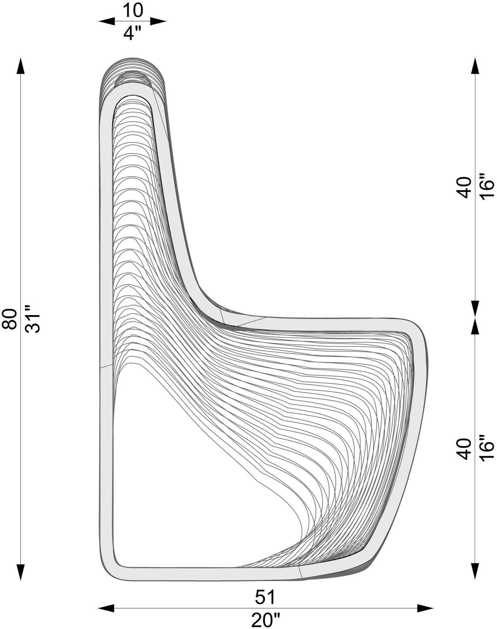 Concreative Бетонная скамья со спинкой  1903-030  - Вид №3