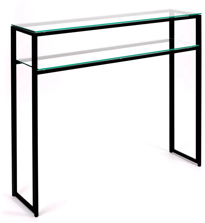 90698825 Консоль напольная Allconsoles 1042-CB clear 100x80x25 см сталь цвет черный STLM-0343625