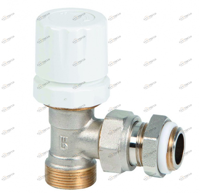GENEBRE 70048 03 00 Angle radiator valve with thermostatic option, for copper or polyethylene pipe with GE System 