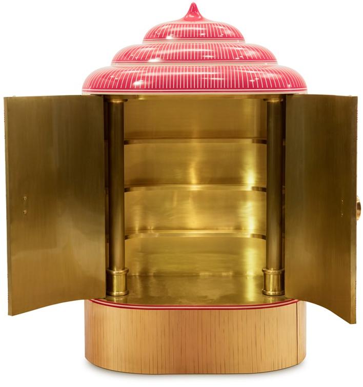 Scarlet Splendour Буфет лакированный с распашными дверцами Mandala sun-id-1412037 - Вид №2