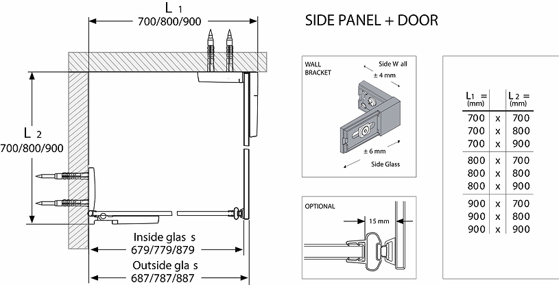 685685 Несъемная душевая перегородка IFO Stella, Душевая перегородка IFO Stella 800 - Вид №7