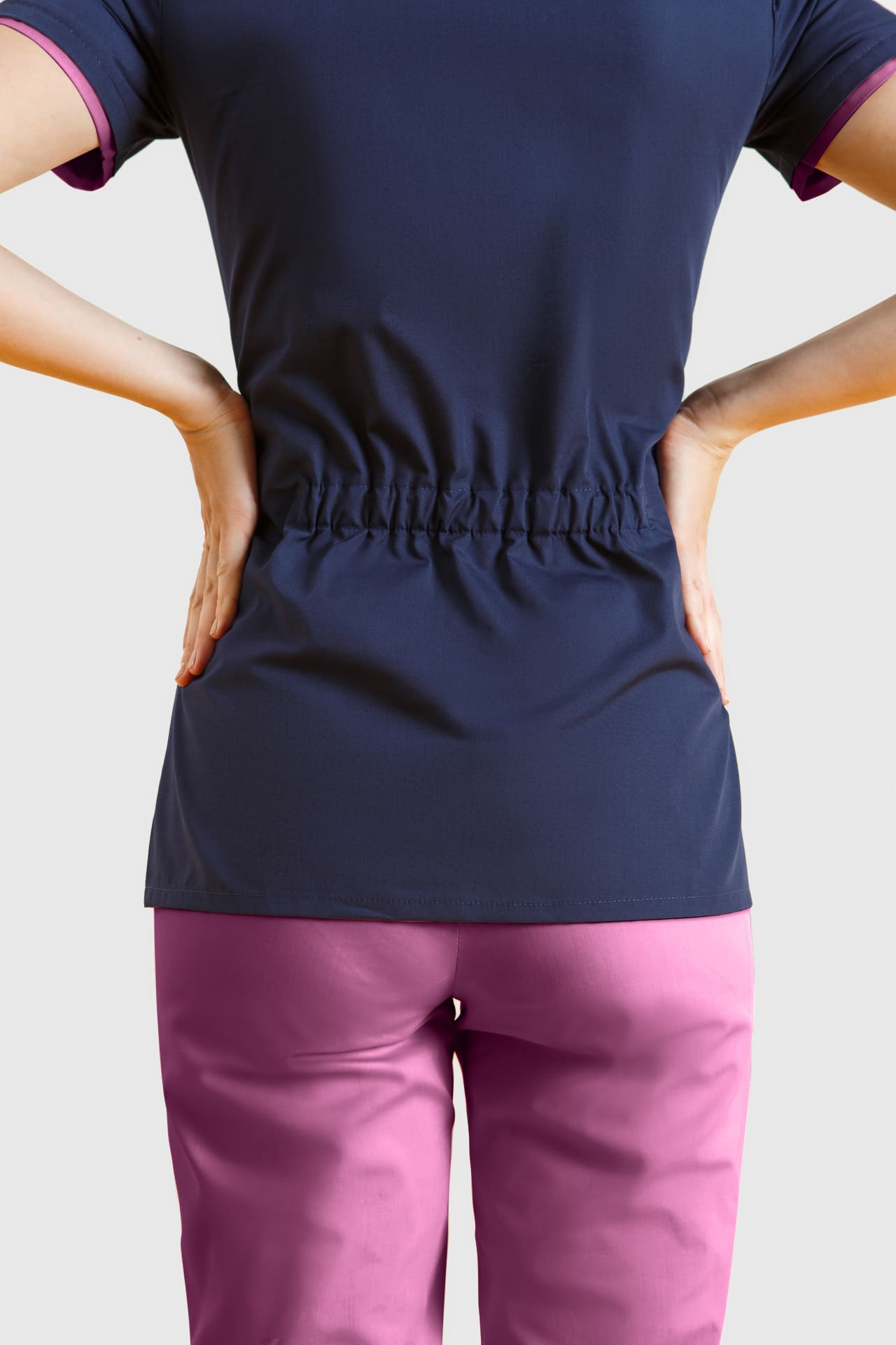 4958853 Костюм Сакура темно-синий с розовым  Медицинская одежда  размер 48 Спецодежда  - Вид №10