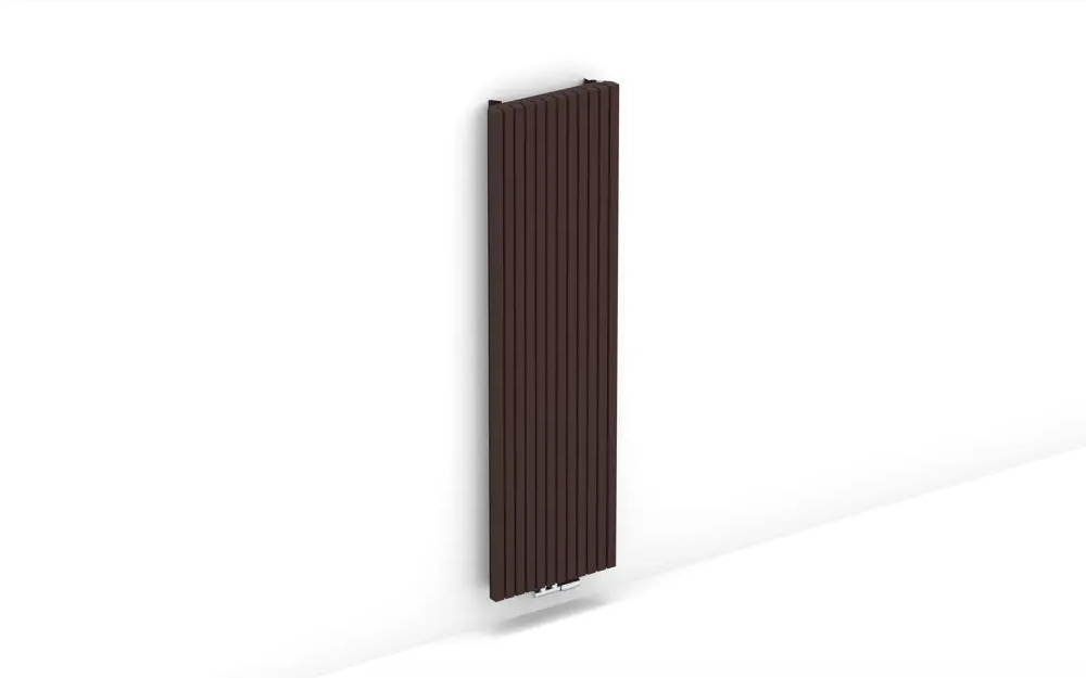 91366550 Радиатор Jaga Tetra Wall 50 0 секций 1800x330 мм. нижнее подключение сталь текстурированный шоколад STLM-0935956