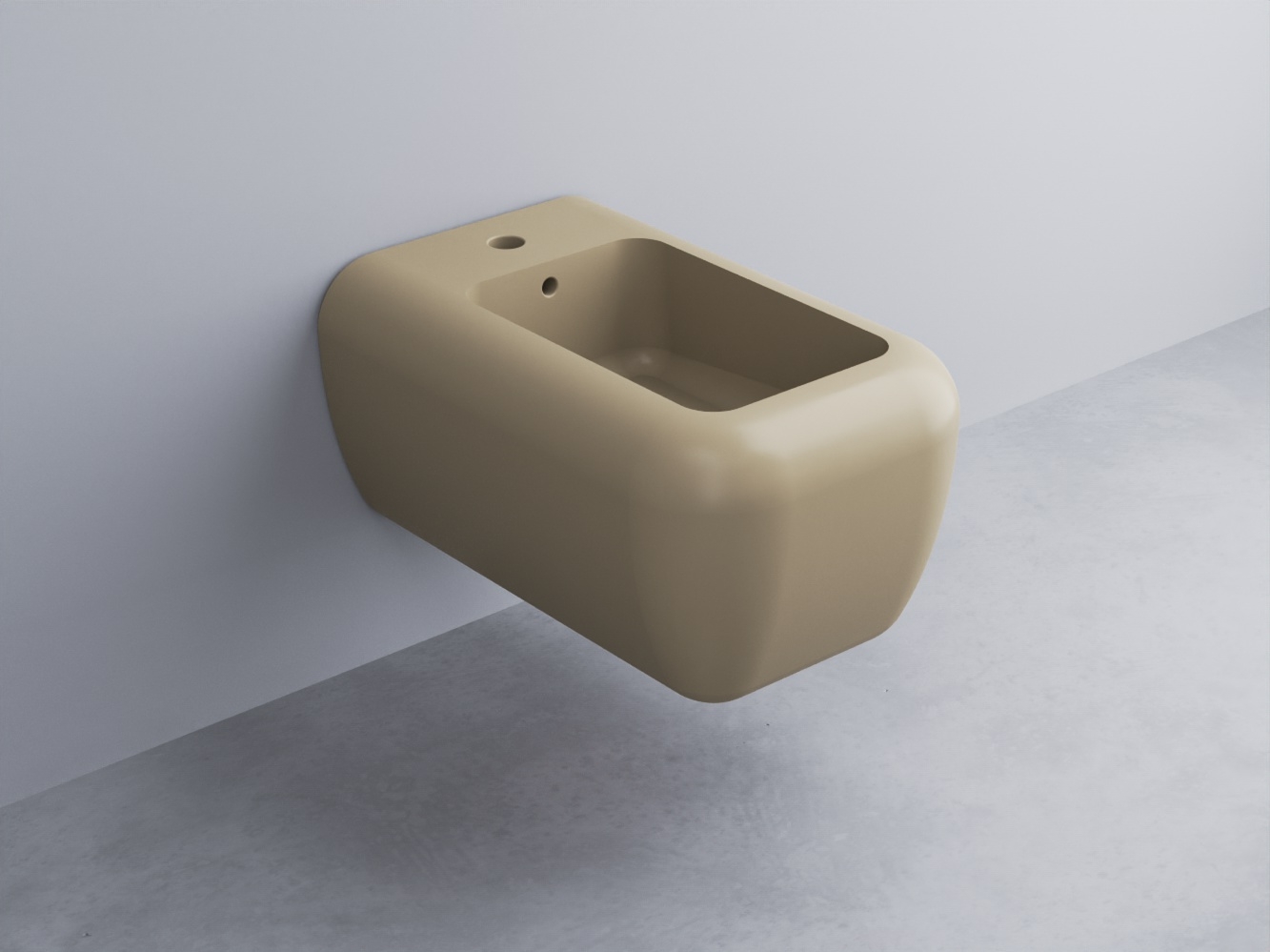 SHBSB-AV Биде подвесное с одним отверстием под смеситель, в комплекте с крепежами Big cielo Shui Ceramica Cielo