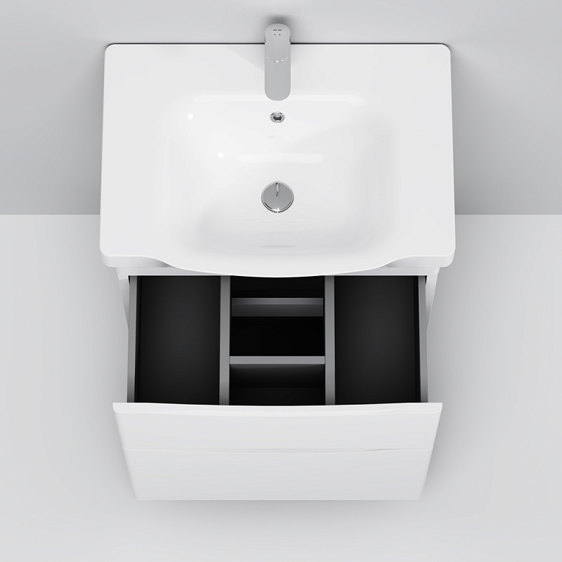 M80FSX0652WG База под раковину напольная 65 см 2 ящика белый глянцевая шт AM.PM Like