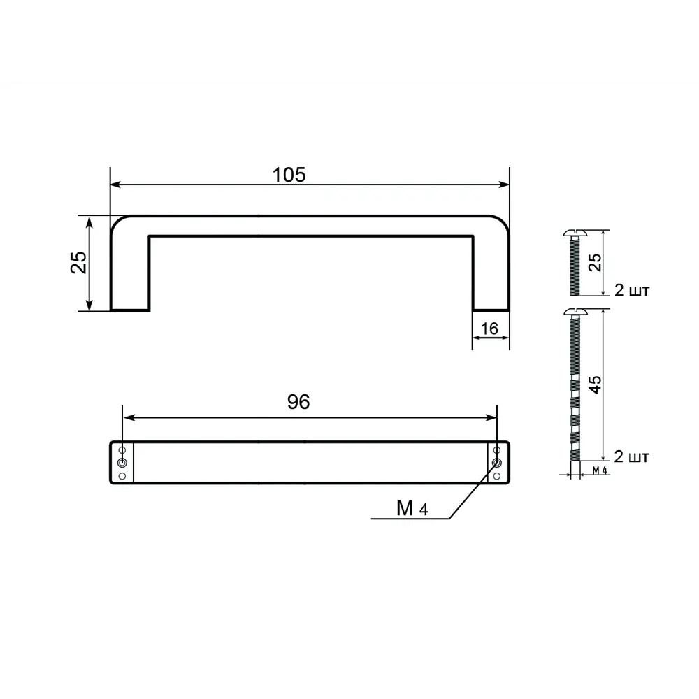 86899840 Ручка-скоба мебельная Celeus дерево 96 мм цвет коричневый STLM-1007347 PALLADIUM  - Вид №6