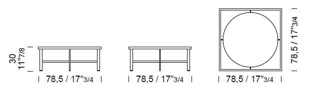 Квадратный Хрустальный журнальный столик Borzalino PAUL ARCH-00121361 - Вид №8