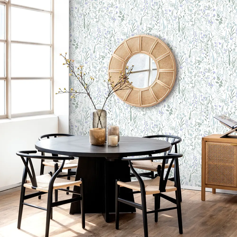 Обои флизелиновые Erismann Yesenia белые с растительным рисунком 89440853 STLM-1580342 - Вид №5