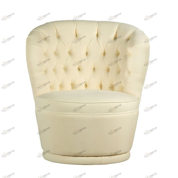 Кресло белое мягкое круглое PUCCINI UNICO ДИЗАЙНЕРСКИЕ 249001 Белый 