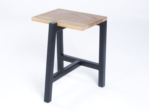 Дубовый журнальный столик / табурет