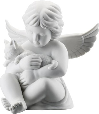10617463 Rosenthal Фигурка Rosenthal Ангел с котенком 14см, фарфор Фарфор 