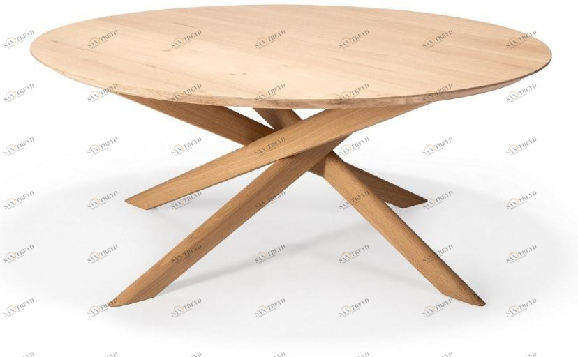 Ethnicraft Круглый журнальный столик из дуба Oak mikado 50542