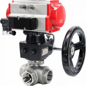 91739881 Кран шаровой прямой Dn.ru D160-11207 Ду32x1 1/4" Ру63 ВР нержавеющая сталь ручка барашек STLM-1547375