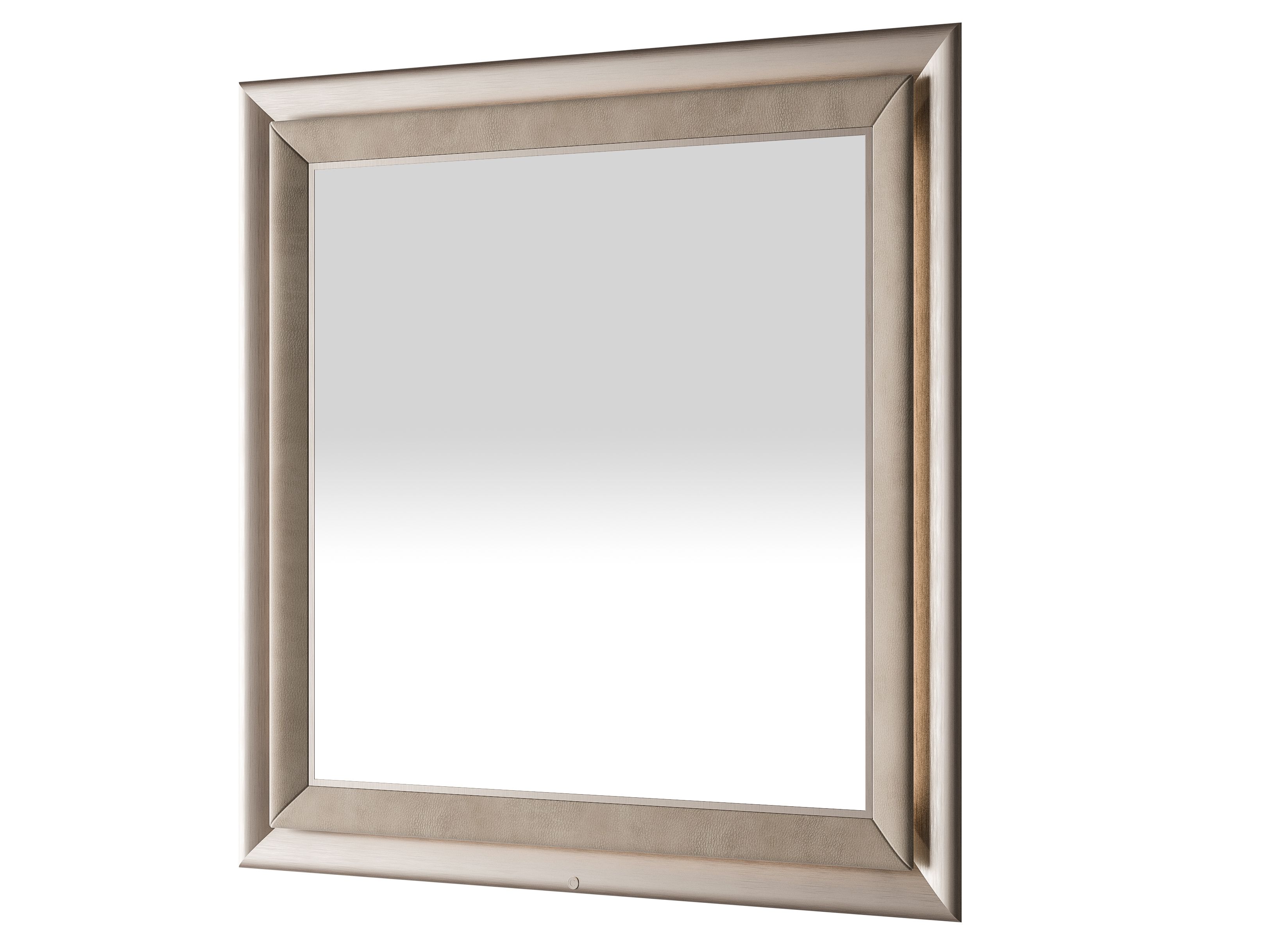 Квадратное зеркало из нубука и дерева CPRN HOMOOD Dragonfly ARCH-00080068 - Вид №1