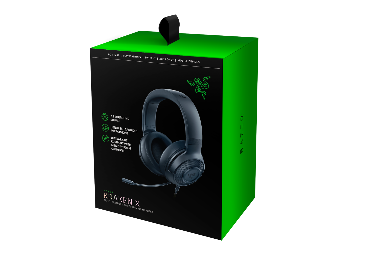 RZ04-02890100-R3M1 kraken x - analog gaming headset - russian packaging Razer Santreyd  - Вид №4