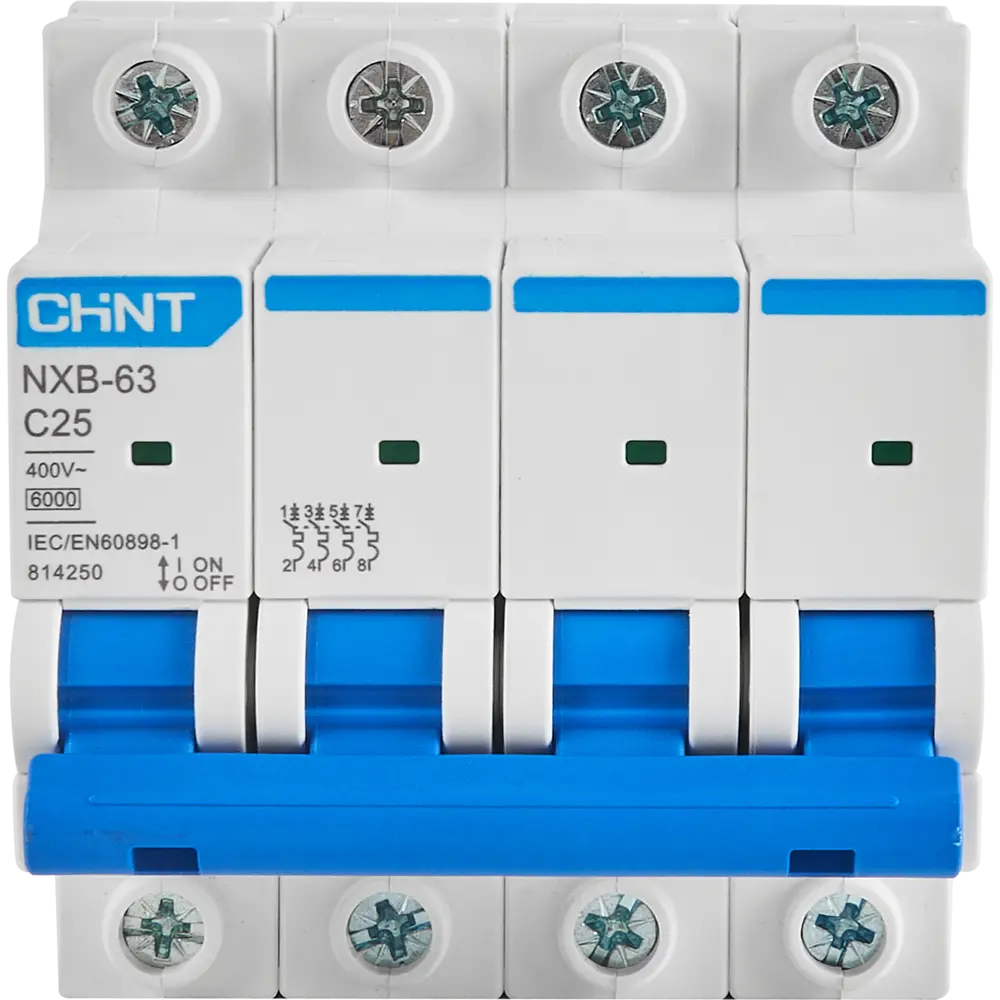 Автоматический выключатель CHINT NXB-63S 4P C25 А 6 кА 85683458 STLM-2198910  - Вид №1