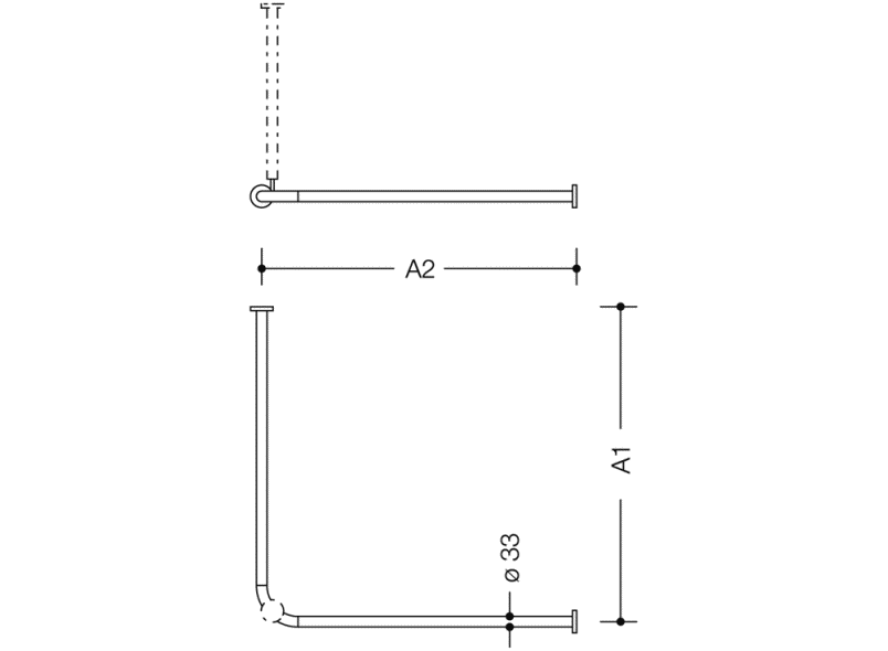 801.34B1S Карниз для штор, специальные длины HEWI Edition matt | Polyamid  - Вид №5