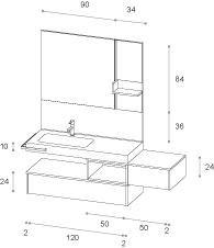 Kami 18 – 04 Mastella  Kami  Комплект мебели для ванной - Вид №4