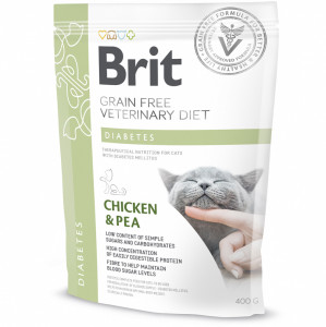 ПР0048545 Корм для кошек VDC Diabetes беззерновая диета при диабете сух. 400г Brit