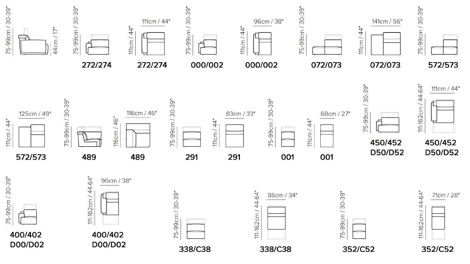 3-местный тканевый диван с откидной спинкой Natuzzi Italia IAGO ARCH-00046679 - Вид №5