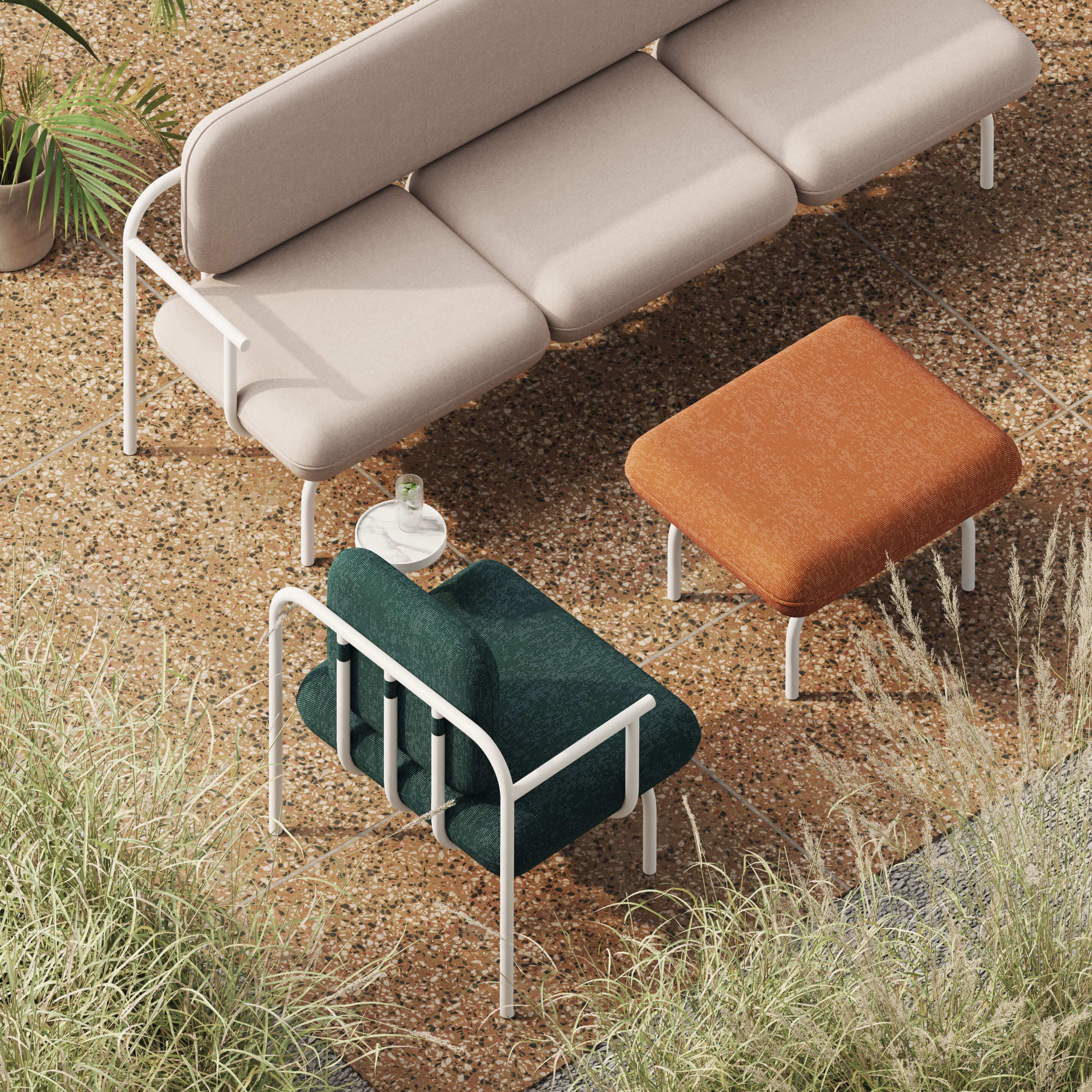 Ткань прямоугольный сад пуфик Joyf Havn ARCH-00036729 - Вид №2