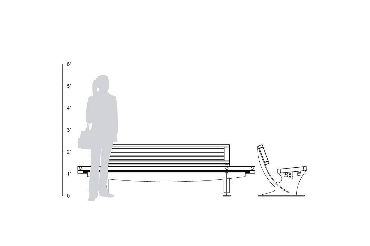 FSRT63 Скамья Pacifica  Forms-surfaces  - Вид №6