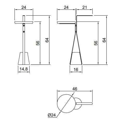 Держатель для полотенец из латуни с основанием из каррарского мрамора Antoniolupi Halo ARCH-00103555 - Вид №11