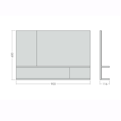 Зеркало настенное с полкой деревянное "Комфи-2" GRAUM ДИЗАЙНЕРСКИЕ 304101 Бежевый  - Вид №2