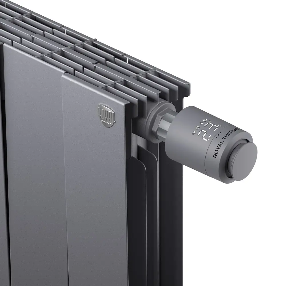 Термостатическая головка электронная Royal Thermo Smart Heat для радиаторного клапана M30x1.5 цвет черный 84335012 STLM-2034606  - Вид №2