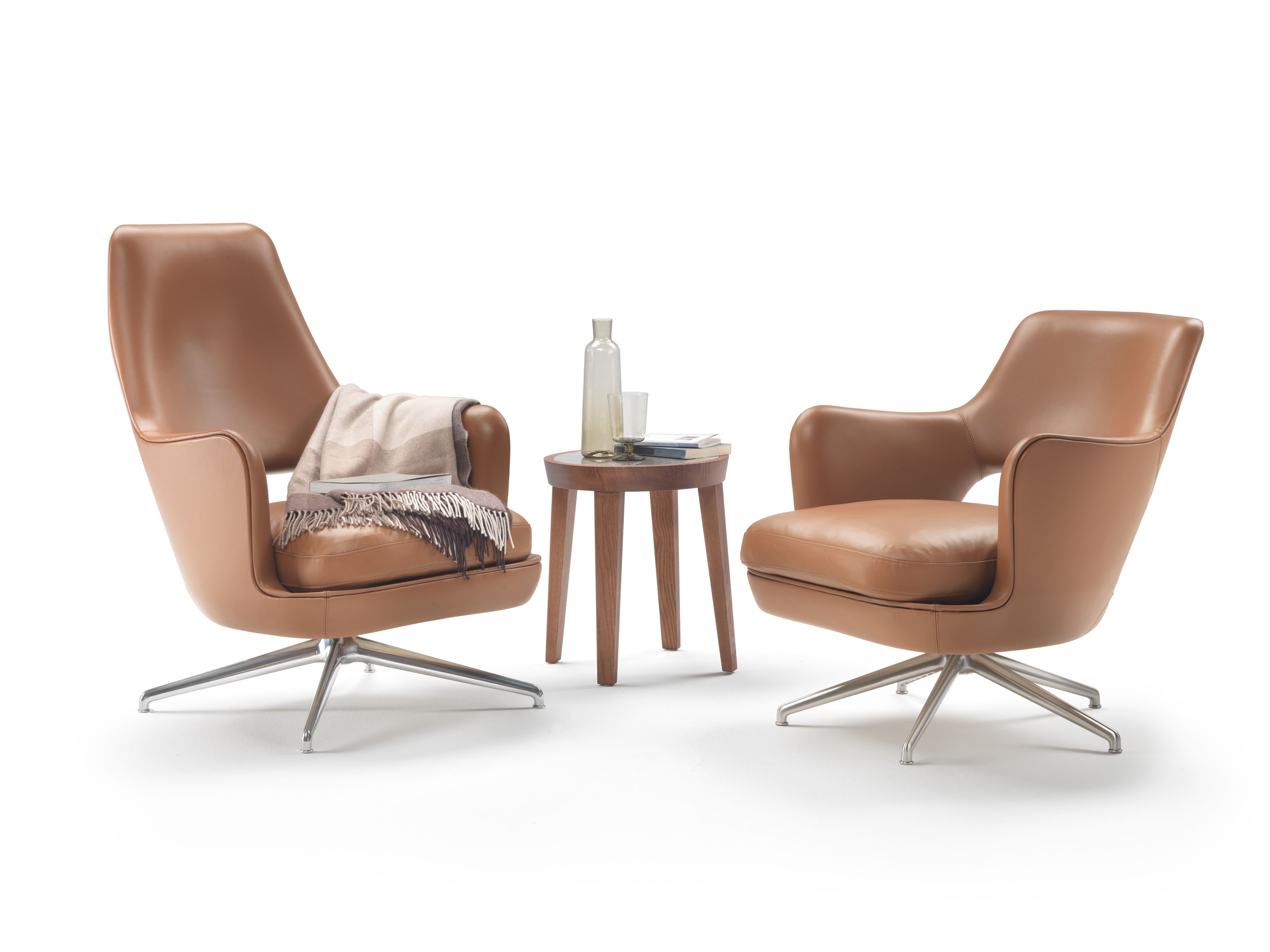 5-спицевое кожаное вращающееся кресло Flexform Eliseo ARCH-00142702 - Вид №4