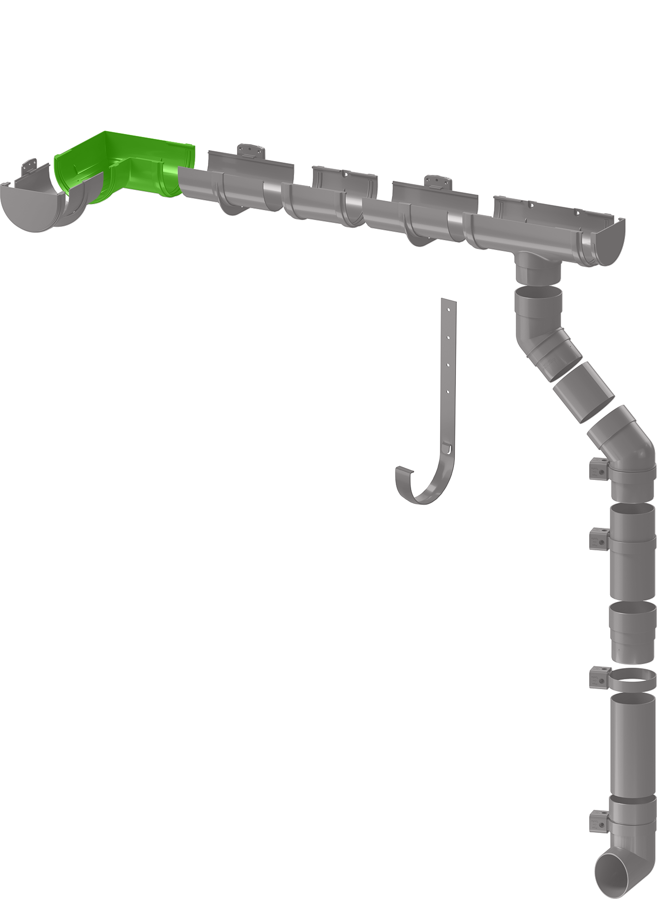81930148 Угол желоба Dacha 120 мм 90 градусов коричневый STLM-0014106 DÖCKE  - Вид №2