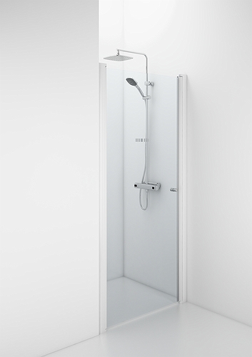 59760180 Решение IFO Space для ниши СПВК, белые лакированные профили, прозрачное стекло с ручкой, ниша СПВК 1000