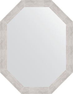 BY 7088 Зеркало в багетной раме - серебряный дождь 70 mm EVOFORM Octagon