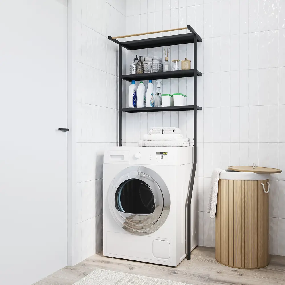 Стеллаж Konsensa Бруклин для стиральной машины с полками и штангой 89375195 STLM-1478158 - Вид №4