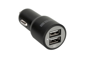19003332 Автомобильное зарядное устройство RT:2USB 2A+2A +Quick Charge 5/9/12V 42242 Interstep