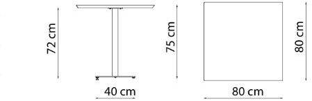 Vermobil Садовый стол из металла квадратный Mogan Mg7070 - mg8080 - Вид №3