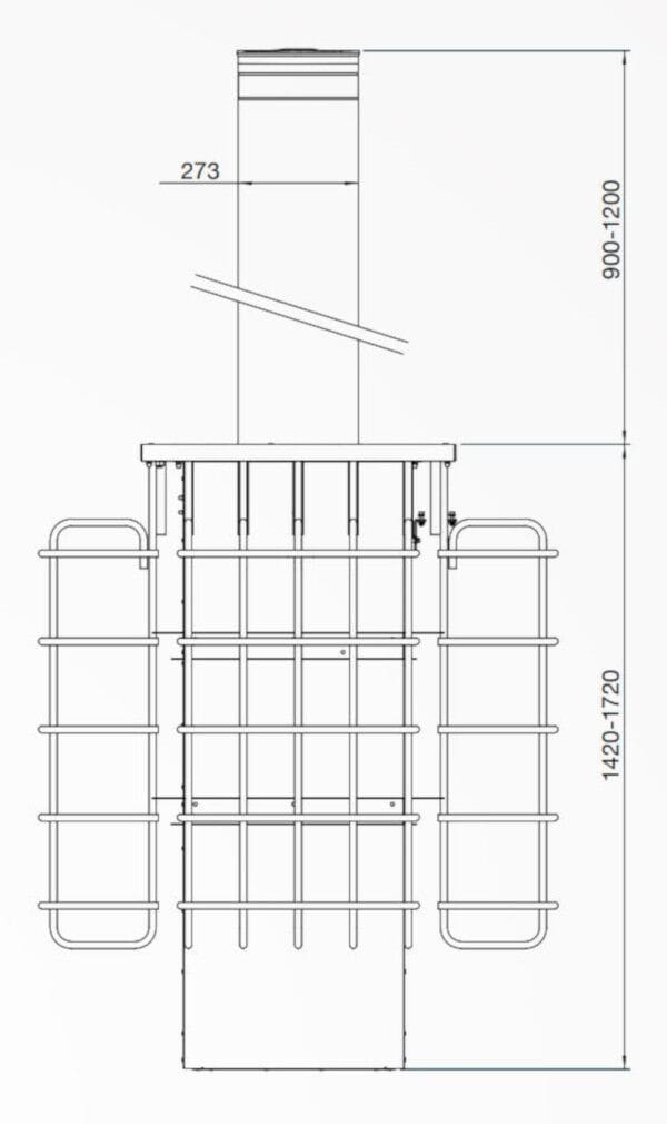 Полуавтоматический боллард с высоким уровнем безопасности Pilomat High security line ARCH-00135513 - Вид №2