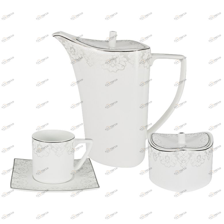 Чайный набор фарфоровый белый 14 предметов "Вероника" ANNA LAFARG EMILY ВЕРОНИКА 00-3946882 Белый 