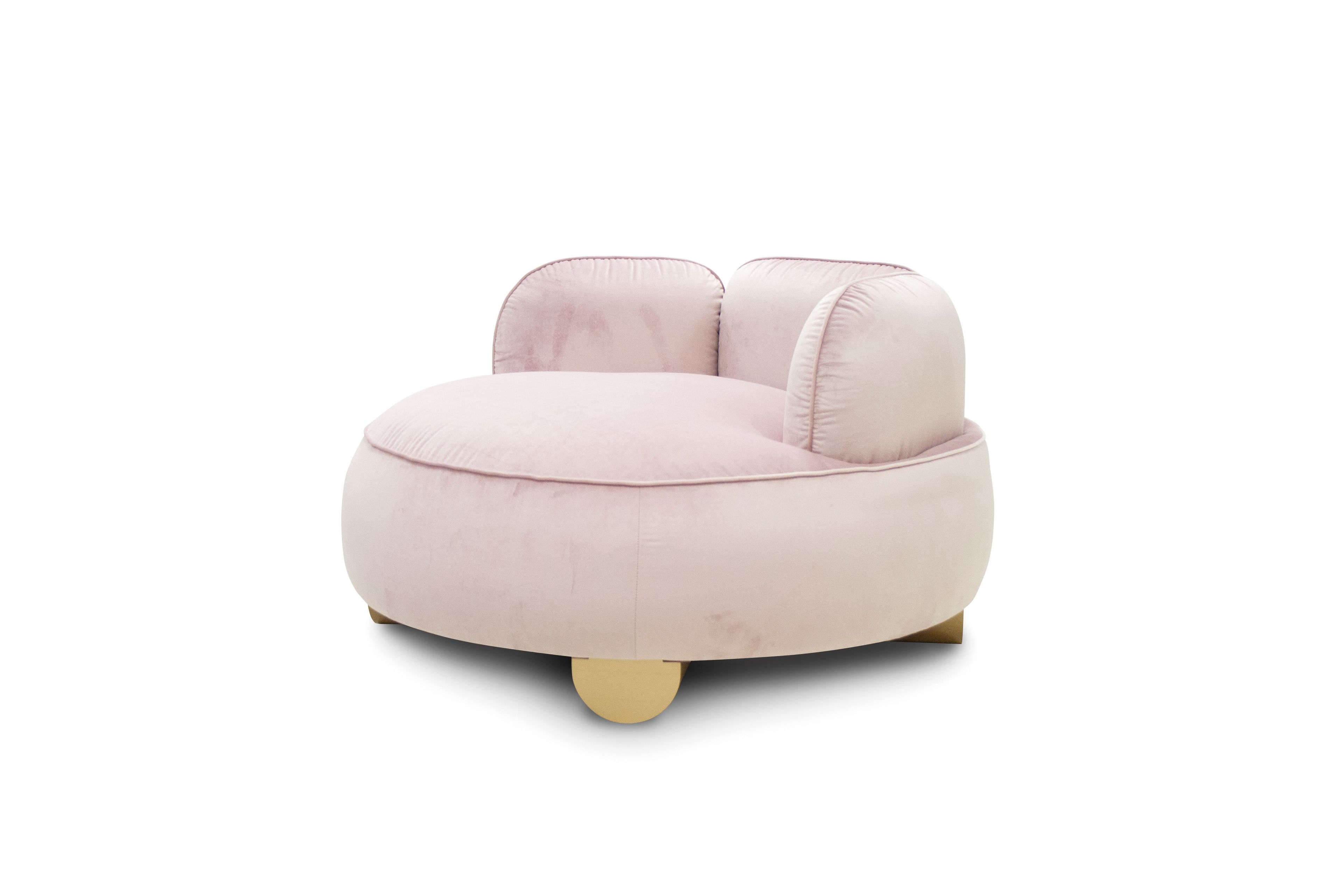 Бархатный изогнутый диван CREARTE COLLECTIONS Lab Cotignac ARCH-00088287 - Вид №10