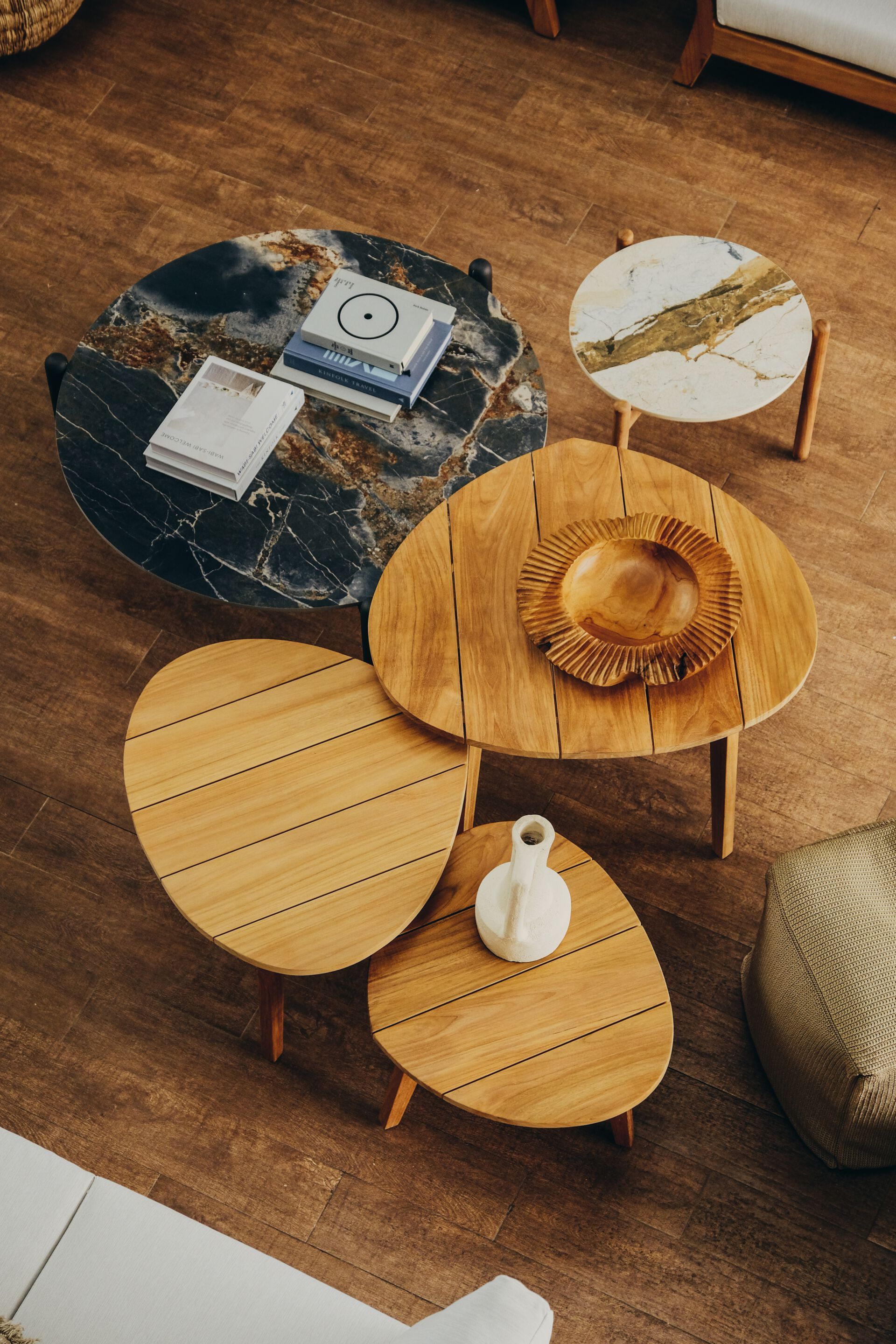 Алюминиевый круглый низкий садовый столик с керамогранитом cbdesign Stylo ARCH-00124193 - Вид №5