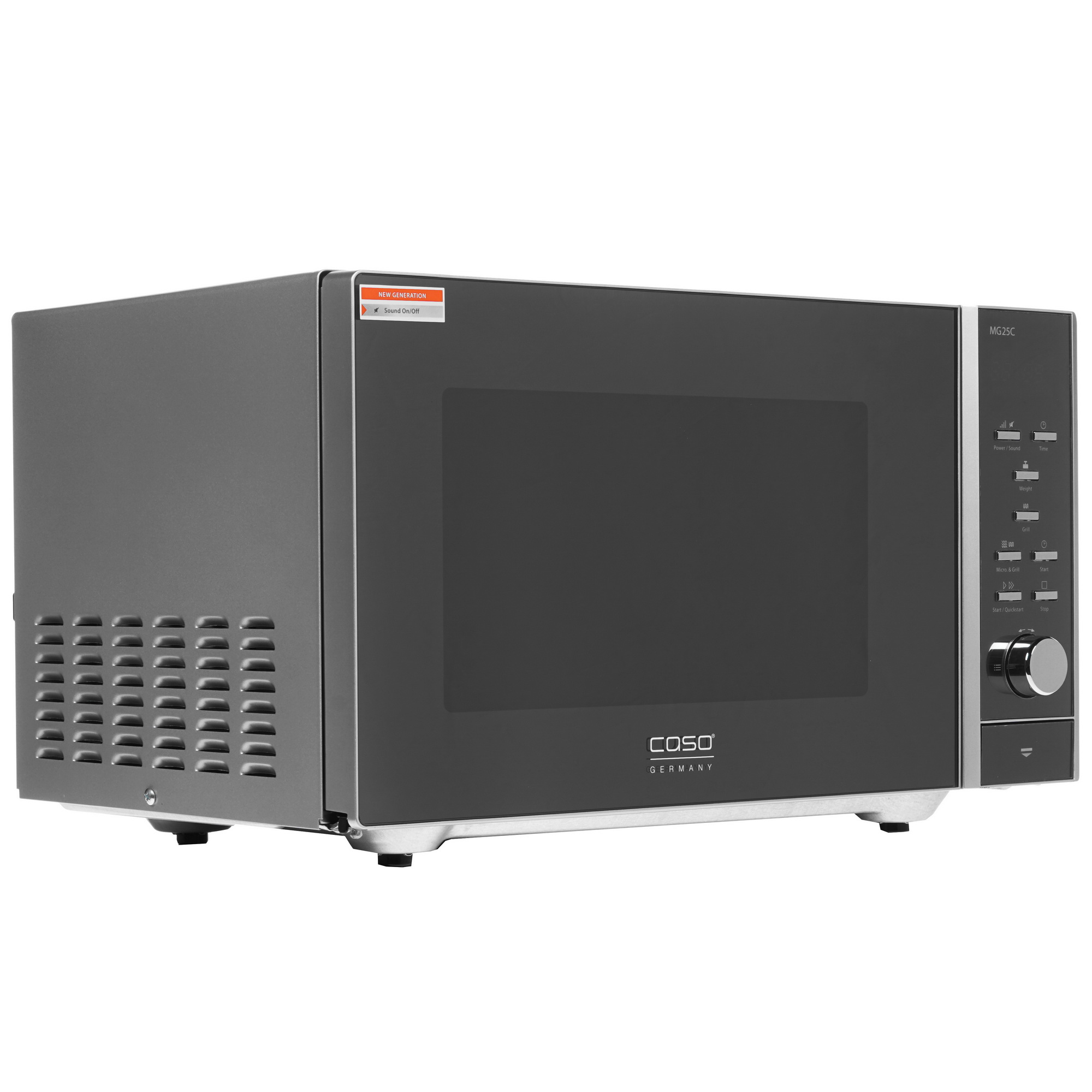 1117030 Микроволновая печь CASO MG 25 Ceramic Menu серебристый STDN-0069318 - Вид №1