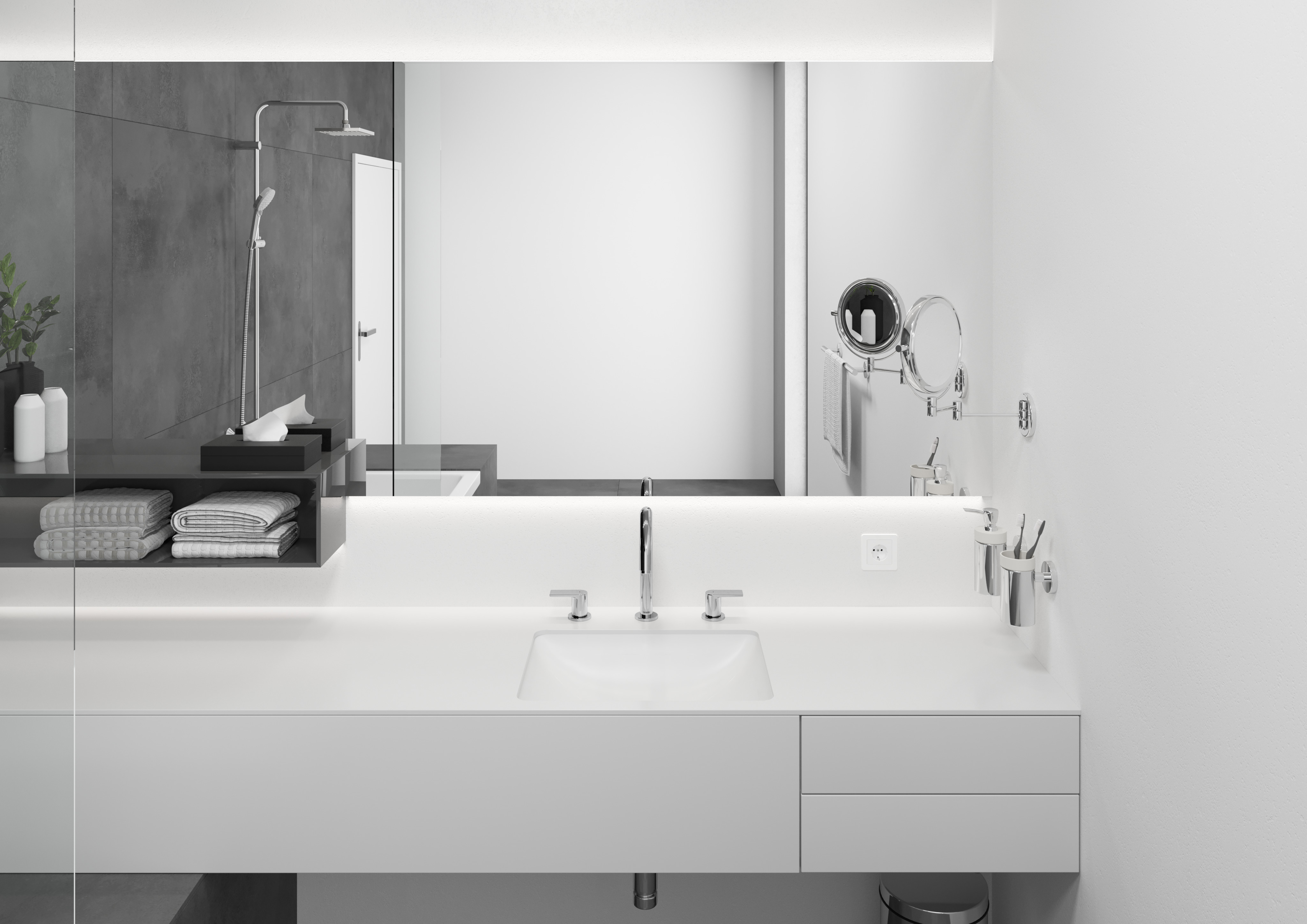 71563000 Vernis Shape Смеситель для раковины на 3 отверстия со сливным гарнитуром Hansgrohe  - Вид №1