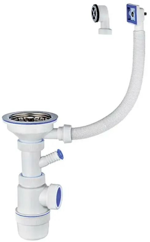 90730665 Сифон для мойки Virplast Элит 30987089 с отводом Ø40 мм полипропилен STLM-0809041