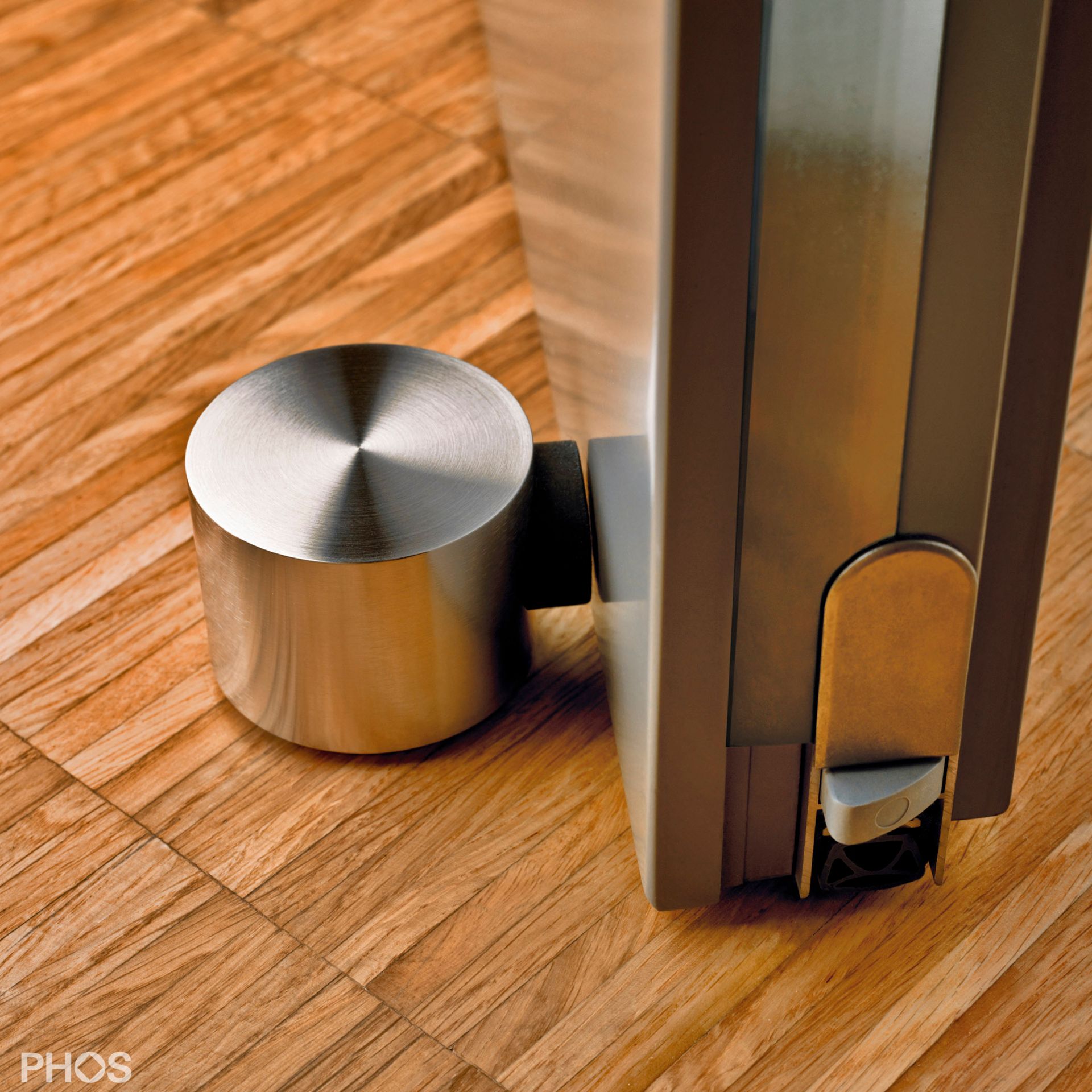 TSB50-40S Дверной стопор нижний, привинченный, с боковым буфером. PHOS  - Вид №1