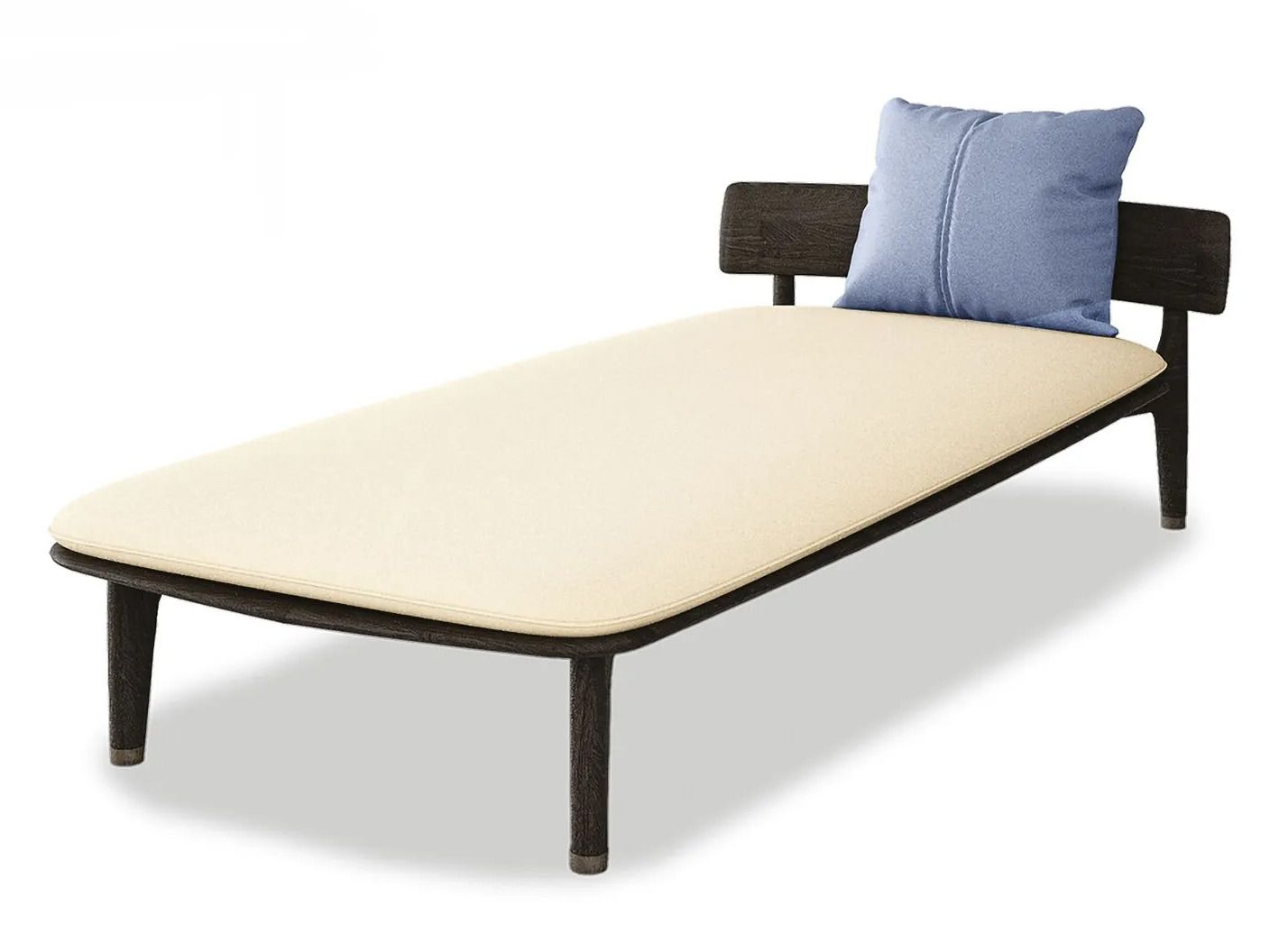 Мягкая спальная кровать из массива дерева со спинкой Baxter Himba ARCH-00094724 - Вид №1