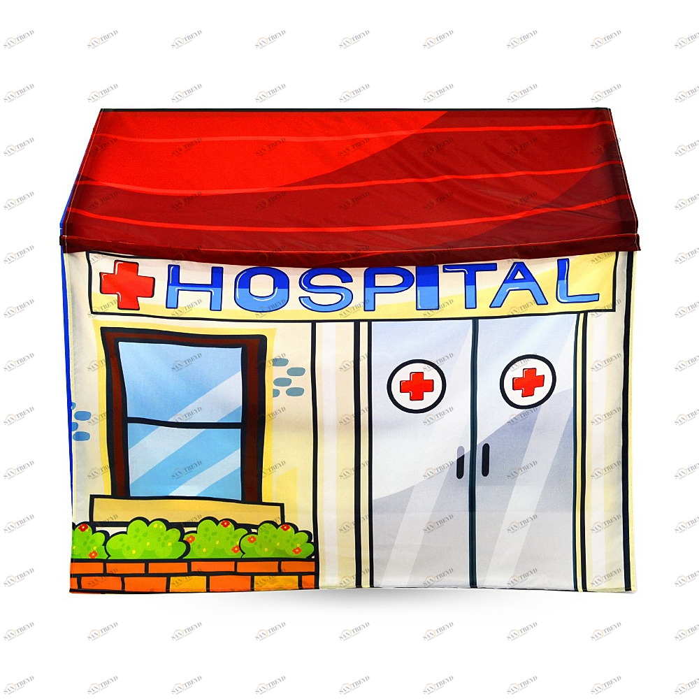 Накидка для кровати-домика Svogen игровая "Госпиталь" БЕЛЬМАРКО  00-3873208 Красный;бежевый Santreyd 