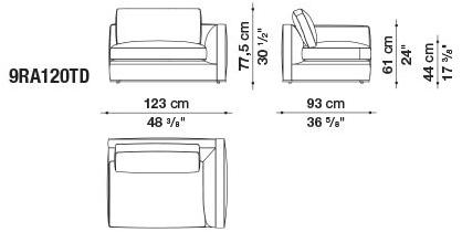 B&B Italia Модульный угловой диван из ткани Richard sun-id-1472345 - Вид №12