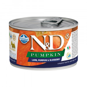 ПР0057898 Корм для собак N&D Pumpkin для мелких пород, тыква, ягненок и черника банка 140г Farmina