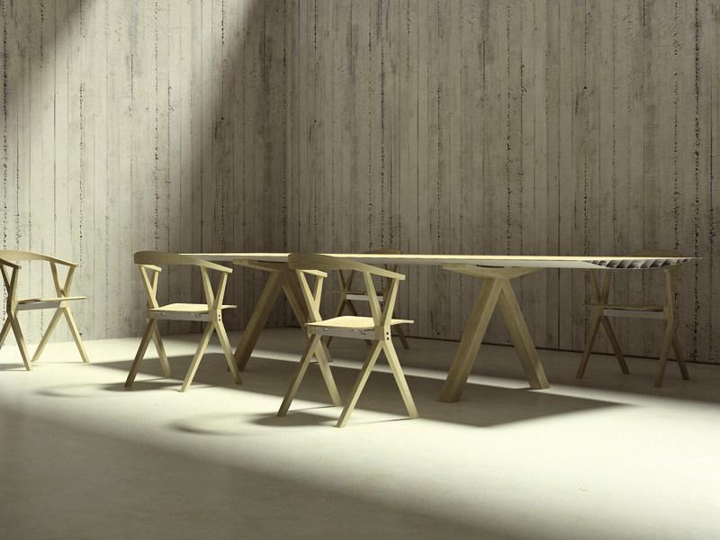 BD Barcelona Design Складной стул из массива дерева Extrusions sun-id-1391401 - Вид №11